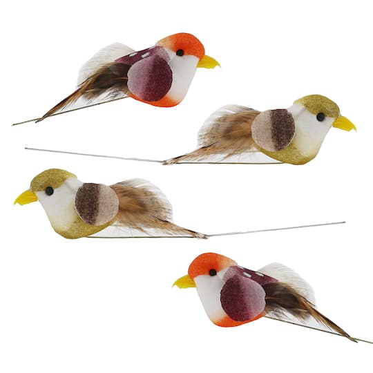 12 Packs: 4 ct. (48 total) Assorted Mushroom Birds by Ashland®